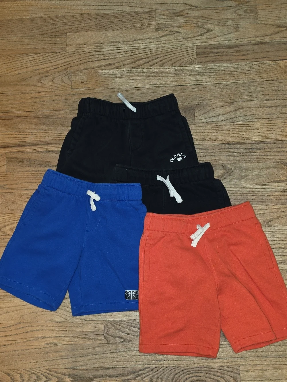 Old Navy Black, Blue & Orange Kids Pull-On Shorts - 3 Pack
